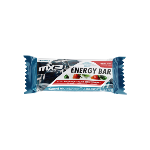 Barre énergétique fraise basilic - MX3 Nutrition