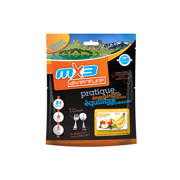 compote pomme banane lyophilisé - MX3 Nutrition