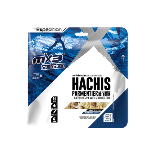 Hachis parmentier de bœuf hypercalorique lyophilisé