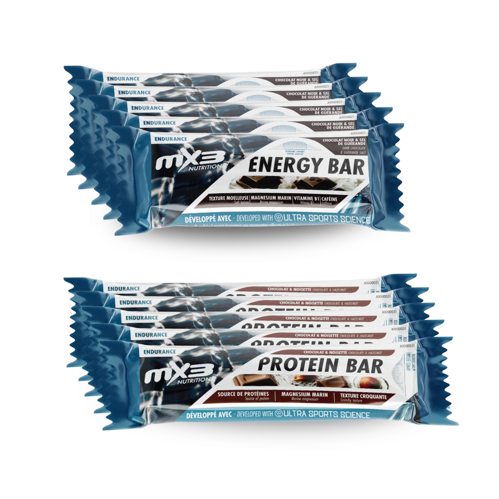 Mix barres  - Chocolat noisette + chocolat noir & pointe de sel