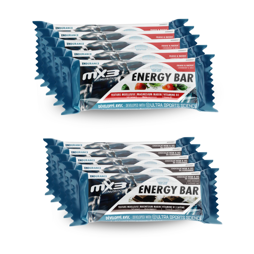Mix barres - Fraise basilic + Chocolat noir & pointe de sel