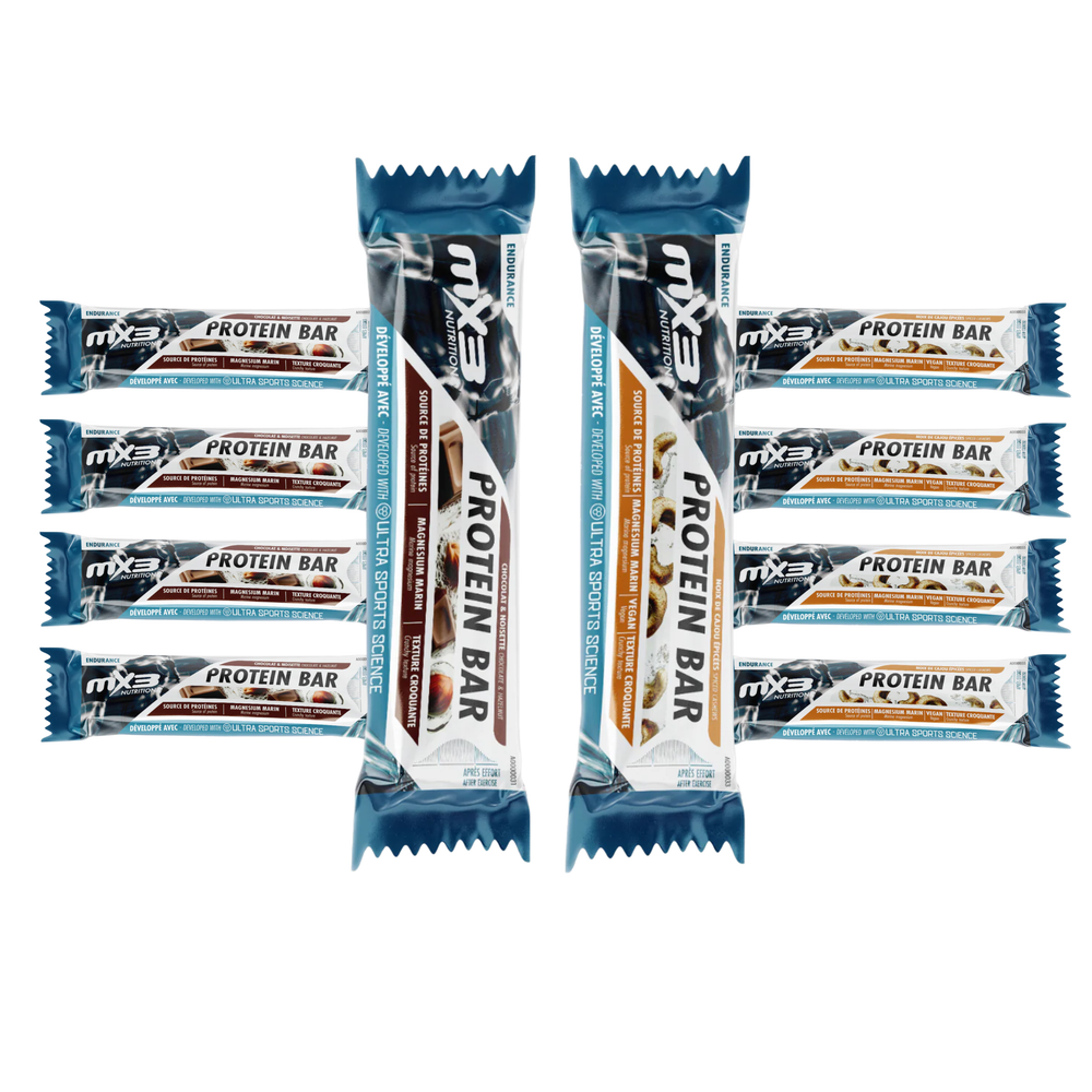 Mix barres - Noix de cajou épicés + chocolat noisette