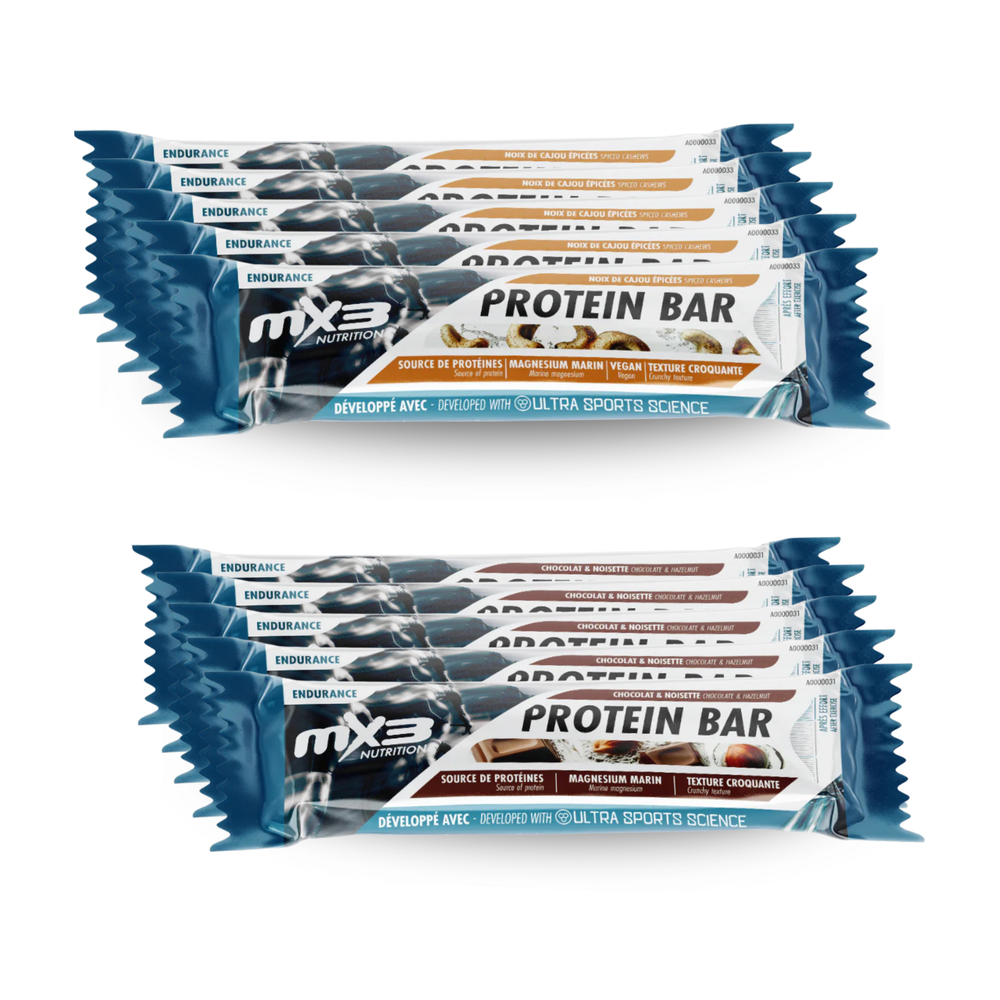 Mix barres - Noix de cajou épicés + chocolat noisette