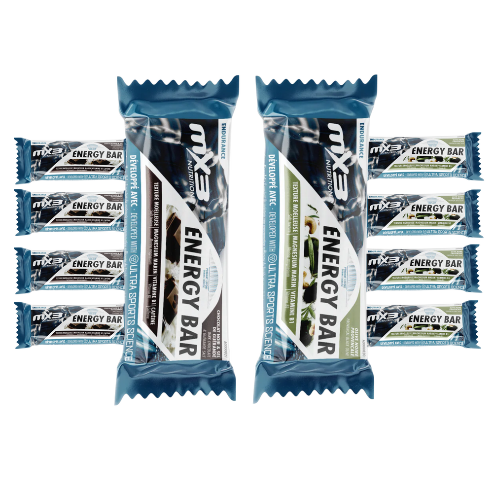 Mix barres - Chocolat noir & pointe de sel + olive noire