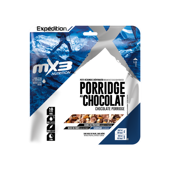 Porridge au chocolat lyophilisé