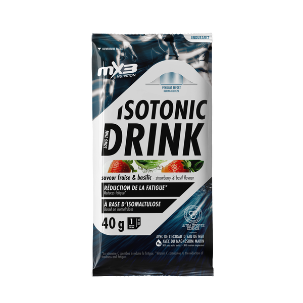 Unidose - Boisson isotonique - Effort long - Saveur Fraise Basilic